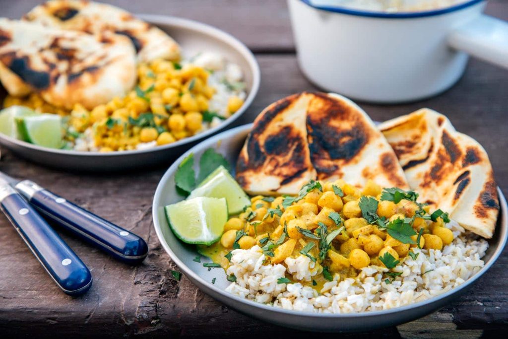 Camping for Beginners: 10 Common Mistakes to Avoid on Your First Night curried chickpeas camping recipe
