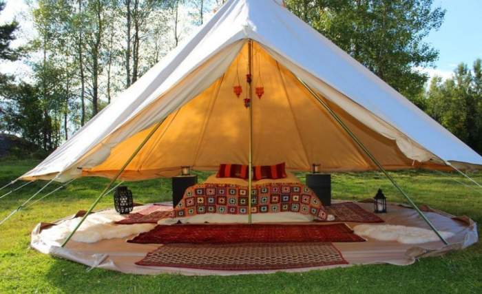 Best Tents for Music Festivals: Stay Cool, Dry, and Easy to Find DANCHEL Cotton Bell Tent