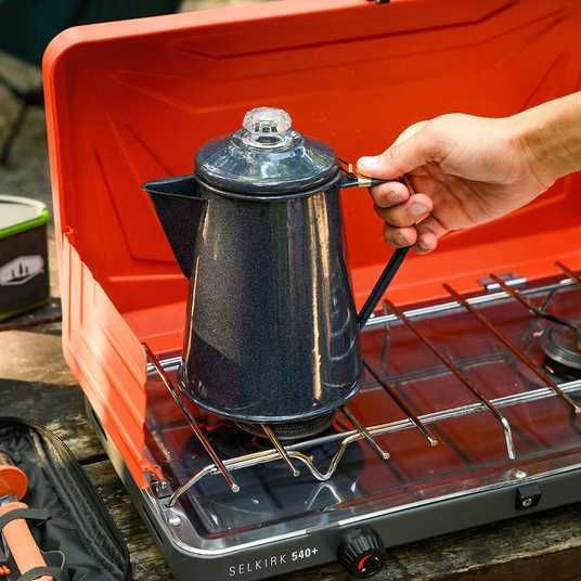 Best Camping Coffee Makers: 5 Ways to Brew the Perfect Cup Outdoors GSI Outdoors 8-Cup Enamel Percolator